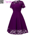 Lace Round Neck Short Sleeve Princess A Line New Fashion Prom Dress L36173-2